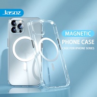 Jasoz Magnetic Case iphone 11 XR 12 13 14 pro max Magsafe shockproof magnetic charging clear case for Iphone X XS 7Plus 8Plus