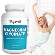 Buporai Magnesium Glycinate Complex with Vitamin B6 and D3 - 30/60/120 Capsules