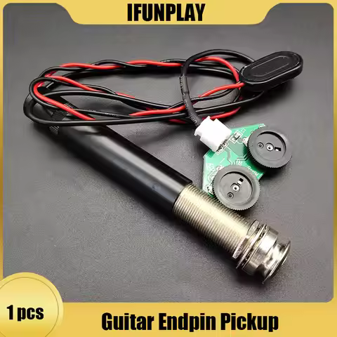 Acoustic Guitar Pickup Endpin Jack Piezo Pickup kit with Volume Tone Control for Acoustic Folk Guita