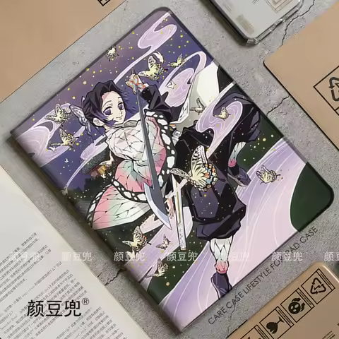 Kochou Shinobu Anime For Samsung Galaxy Tab A7 Lite 8.7 2021 Case S9 Plus Tri-fold stand Cover Galax