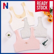 [NOVII] 9-14YO Thread Clothes Teen Girls Bra School Girl Camisole Cotton Bra Teenage Gadis Remaja Br