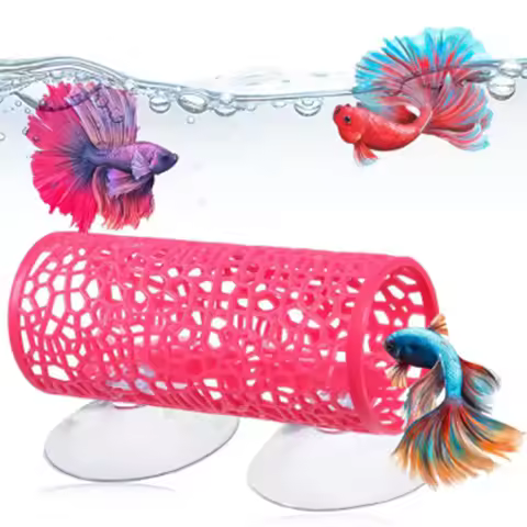1Pc Aquarium Fish Tunnel Toys Betta Fish Tunnel Hideouts Playground Caves Betta Guppies Bottom Feede