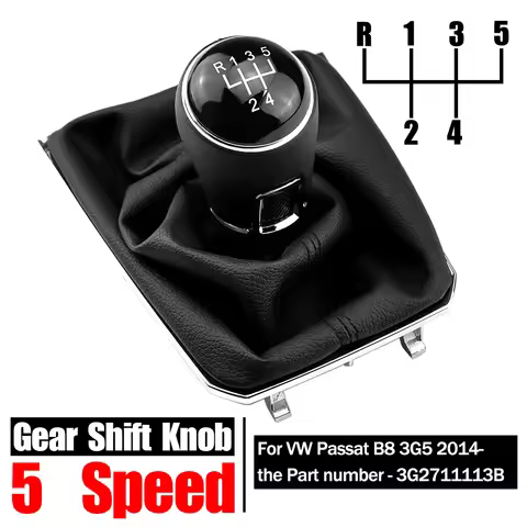 For Volkswagen VW Passat B8 3G5 5 / 6 Speed Manual Transmission Gear Shift Knob Shift Lever Knob wit
