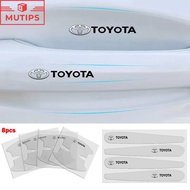 Toyota TRD 8Pcs/Set Car Door Bowl Handle Sticker Transparent Anti Scratch Protector Film For Wigo Vi