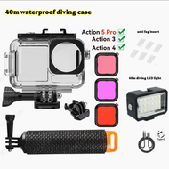 ซองกันน้ำสำหรับ DJI Osmo Action 3 /Dji Osmo Action 440ม./131FT ชุดอุปกรณ์ใต้น้ำป้องกันปลอกหุ้มดำน้ำเ