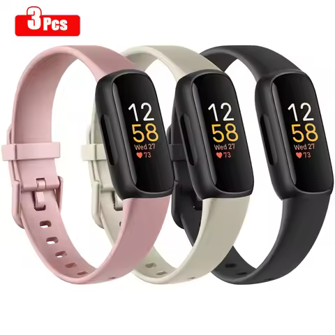 3Pcs/lot Soft Silicone Strap For Fitbit inspire 3 Band Adjustable Watchband Wristband For Fitbit ins
