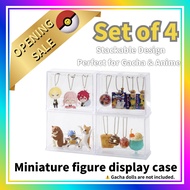 [4Pcs Set] [Authentic] Clear Display Case for Anime Gacha Figures Japan Quality