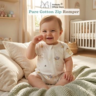 Awibubu Baby Cotton Button Zip Romper