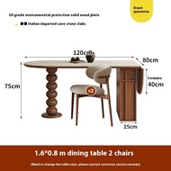 Cav ston rock board tabl foldabl Frnch solid wood and chair combination hom oval dining tabl with an