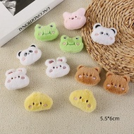 5.5 * 6cm Cartoon Plush Doll Little Frog Little Bear Little Rabbit Little Panda Brooch Accessories C