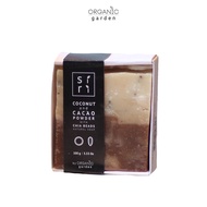 Organic garden Cacao soap 100g. Made From Cocoa Powder 100g.