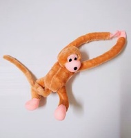 帳號內物品可併單限時大特價     淺棕色會叫的長臂猿猴子45cm娃娃電子防撞趴猴掛吊小猴子玩偶Monkey doll