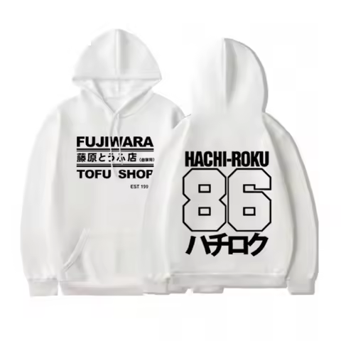 Initial D Manga Hachiroku Shift Drift Men's Hoodie Takumi Fujiwara Tofu Shop Delivery AE86 Print Hoo