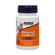 NOW Foods Ubiquinol CoQH-CF 50mg Softgels 60 Count Made in USA