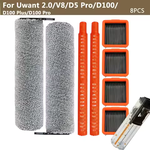 Replacement For Uwant 2.0/V8/D5 Pro/D100/D100 Plus/D100 Pro Parts Rolling Brush HEPA Filter Taste Re