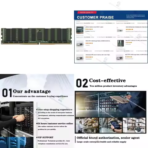 D Ell Original RAM 16GB DDR4 ECC 2400MHz 2666MHz 2933MHz 3200MHz for Workstation Server Laptop Memor