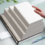 Notebook refill Line & Blank BINDER FILLED PAPER A5/B5 LOOSE LEAF 6/20/26 HOLES 6 RINGS-Suning Mall