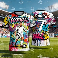 Ronaldo Fan commemorative football jersey match training suit Autumn Sports Dry Quickly Men's T-Shir