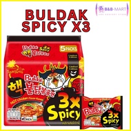 ❀ ✉ △ Buldak Ramen Samyang Instant Noodles x3 Extreme Spicy Halal Noodles