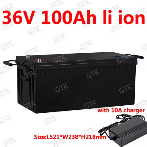 GTK waterproof 36V 100Ah lithium ion battery 100A BMS li ion for 3500W 2000w inverter scooter bike S