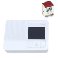 Compact Photo Printer Selfie CP1500 & Paper 108 Sheets Set (White)