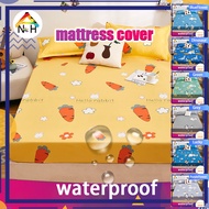 Waterproof Cartoon Fitted Bedsheet Mattress Cover Mattress Protector Single/Double/Queen/King