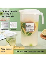 1入組家用冷水壺，冰箱果汁瓶大容量耐高溫水果茶水箱壺