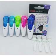 FABER CASTELL ONE TOUCH CORRECTOR WITH 4PCS EXTRA REFILL ( AVAILABLE IN FIVE VIBRANT COLOURS)