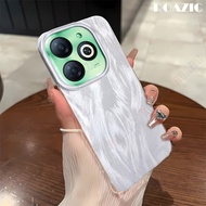 For Infinix Smart 8/Infinix Smart 8 Pro Phone Case Luxury Electroplated Shockproof Cover Feather Las