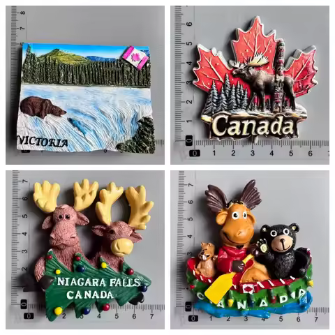 Canada Victoria Vancouver Kelowna Moose Vancouver Bear Niagara Magnet home decor fridge magnet souve