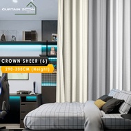 Curtain zoon - Sheer 6 Mix Curtain Window Ready Made Hook Eyelet (290cm-300cm)