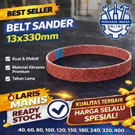 MESIN Sandpaper Belt Sander 13 x 330 mm Sanding Belt Metal Wood Grinding Machine Grit 40-400