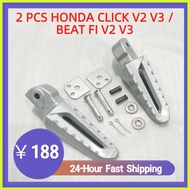 1 Pair HONDA CLICK V2 V3 / BEAT FI V2 V3 FOOTREST ALLOY L8604 - WHT / REAR FOOTPEG