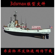 [m0326] Coast Guard Warship 3dmax Model American Ship 3d Model American Warship max