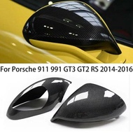 Real Carbon Fiber Car Side Mirror Cover Trim Fit For Porsche 911 991 Sport 991.2 GT2 GT3 GTS Sport