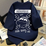 【M-8XL 】Summer New Trendy Cartoon T-shirt for Men Loose and Oversized Round Neck Short Sleeved T-shi