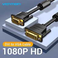 Vention สาย VGA DVI ไปที่1080P 60Hz DVI-I 24 + 5 DVI ตัวผู้ไปยัง VGA ตัวผู้ตัวแปลงอะแดปเตอร์สำหรับจอแลปท็อปคอมพิวเตอร์สายเคเบิล DVI สาย VGA