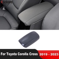 For Toyota Corolla Cross 2019 2020 2021 2022 2023 Carbon Fiber Car Center Armrest Box Panel Cover Trim Interior Accessories