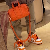 LV Keepall25橙色壓花 手提肩背斜背包 25*15*11 99新配件塵袋 芯片款