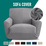 Jacquard Thick sarung sofa Single 1 seater Armchair Cover Elastic Stretch Couch Cover Home Furniture Cover 沙发套 沙發罩