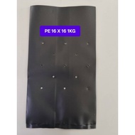 PE 16 X 16 1KG (POLIBAG TANAMAN HITAM)