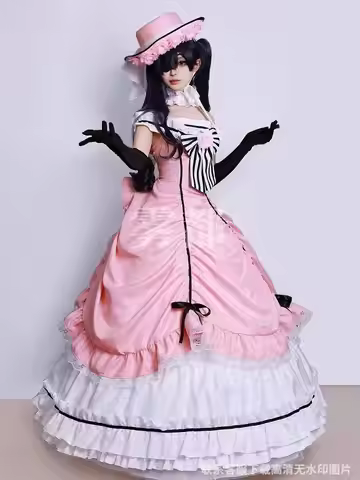 High quality Ciel Cosplay Anime Black Butler Costume Ciel Phantomhive Redbreast Black Butler Women C