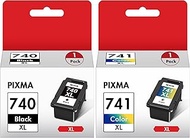 740XL 741XL Ink Cartridges Replacement for Canon PG-740 CL-741 Works withr MG2170 MG2270 MG3170 MG32