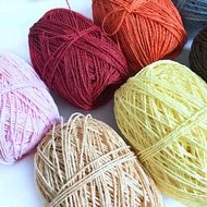 READY STOCK 100G/lot Organic Yarn for Knitting Raffia Straw Rope Yarn Solid Crochet Yarn for DIY Han