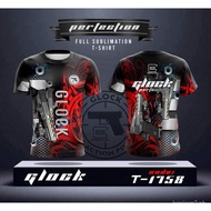 GLOCK 3D Printed T-shirt, Tactical Safety T-shirt, Men's Breathable Sports T-shirt