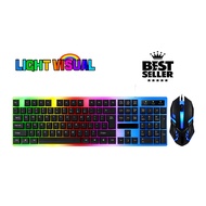 RGB LED Backlight Gaming Keyboard Mouse For PC Laptop