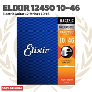 Elixir 12450 Nanoweb Electric Guitar Strings, 12-String Light, 10-46 - Original Electric Guitar Stri