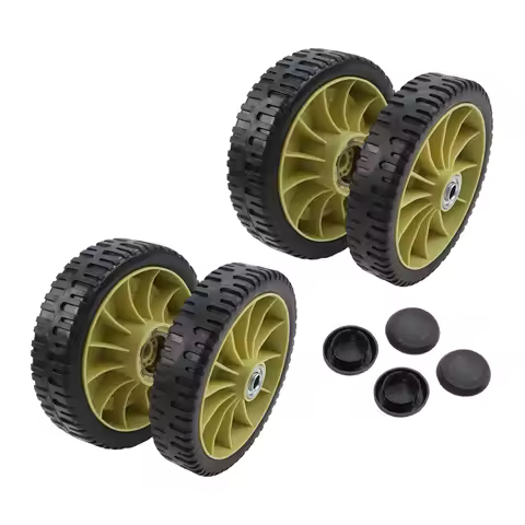 4pcs Metal Plastic Push Mower Tire Set For Honda HR214 HRU214 HRU215 Lawn Mower Wheels 200mm Front R