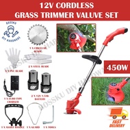 Multi Function 12V Cordless Grass Trimmer Value Package Lawn Mover Cutter 450W Motor Bateri Mesin Potong Rumput BOSSKU