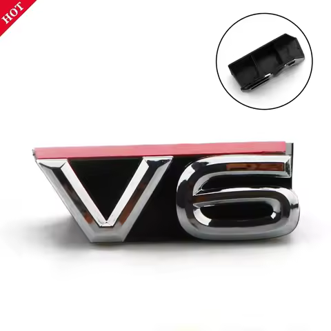 1 Pcs Auto 3D Racing Grille V6 Emblem For Volkswagen TERAMONT PHIDEON ARTEON TOUAREG TIGUANL VW Acce